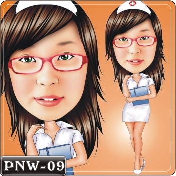 護士人像Q版漫畫PNW-09